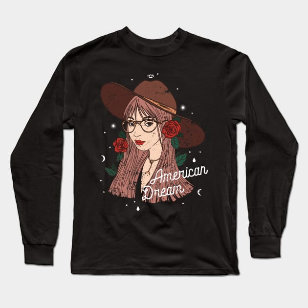 Girly American Dream Long Sleeve T-Shirt by NJORDUR